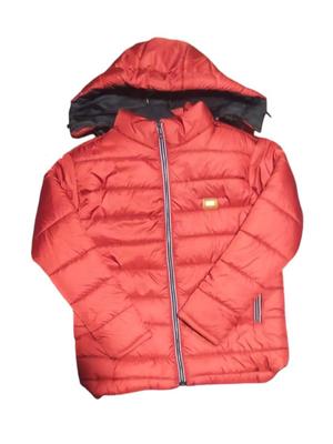 Men's Orange Parachute Puffer Jacket - 1 Pc Hooded Neck