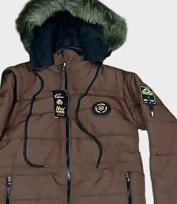 Men's Polyester Plain Puffer Jacket