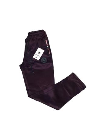 Men's Purple Polyester Trouser - 1 Pc, Plain Style for Comfort