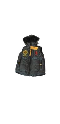 Stylish Boy's Black Polyester Sleeveless Jacket - 1 Pc