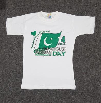 1 Pc Unisex Stitched Polyester Independence Day Printed T-Shirt