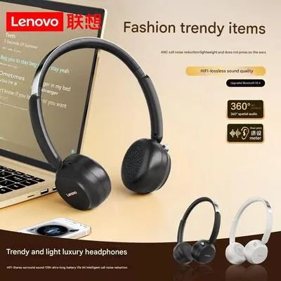 Lenovo EB300 Wireless Headphones deliver a powerfu Black In-built Microphone Headphone