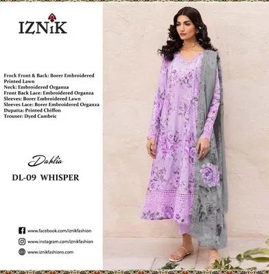 3 Pcs Women's Unstitched Patch Work Suit