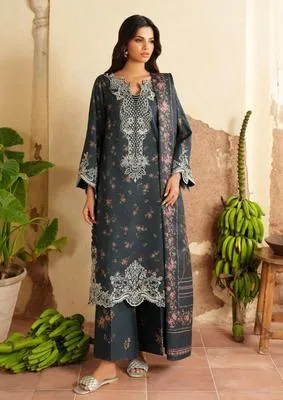 3 Pcs Women's Unstitched Patch Work Suit