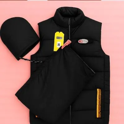 1 Pc Men's Parachute Printed Sleeveless Jacket