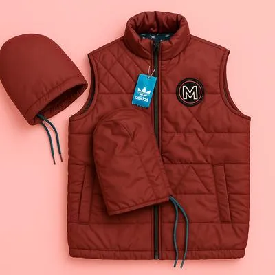 1 Pc Men's Parachute Printed Sleeveless Jacket