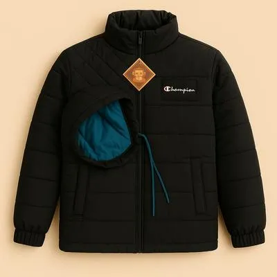 1 Pc Men's Parachute Plain Puffer Jacket