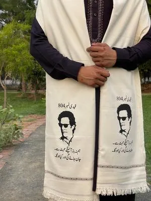 1 Pc Men's Wool Printed Shawl