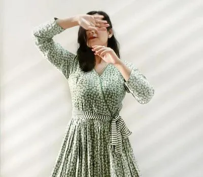 1 Pc Women's Stitched Linen Printed Maxi