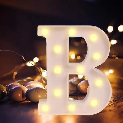 LED Alphabet Battery Operated (B) Led Letter Piece, Light Up Marquee for Night Lights Wedding Birthday Party For Room and Decoration Using Without Electricity