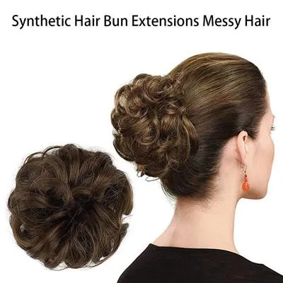 Synthetic Hair Bun Extension