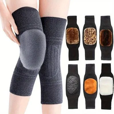  Winter Knee Warmers for Men & Women – Soft Fleece Thermal Leg & Knee Protector for Pain Relief and Cold Weather – Winter Wool Knee Pads - Winter Product