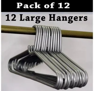 Pack of 12 Hangers Good Quality Plastic Hangers for Clothes Multi color 