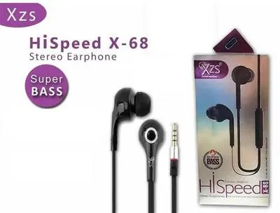XZS X-68 Handsfree Crystal Clear Handsfree Deep Bass 3.5mm Built-in Microphone
