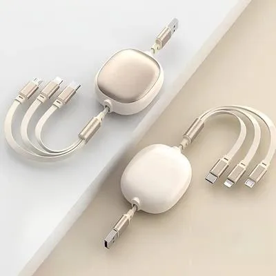 3 in 1 Charging Cable 100W Fast Charging Cable | Type-C, iPhone, Micro USB Durable & Compact