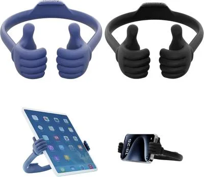 Pack Of 2 Adjustable Thumbs Up Mobile Phone & Tablet Holder Stand Ok Stand