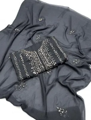 2 Pcs Women's Unstitched Hand Work Suit