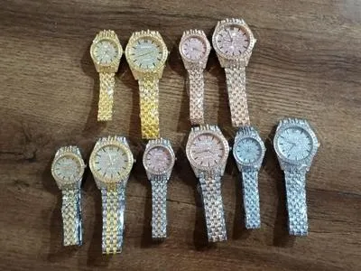 Fancy Modern Stylish Couple Watch Best for Gift on Every Occasion - Without Box - Random Design Dial- Art # M247 -DiaCu9001050k-WoBox-0025