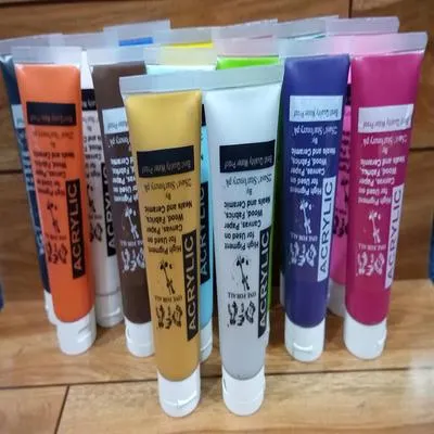 Acrylic Paint Tubes 75ml - Big Size Tube Best for Artist, Student & Painter Art# M247-Acry-1 Pc-0001