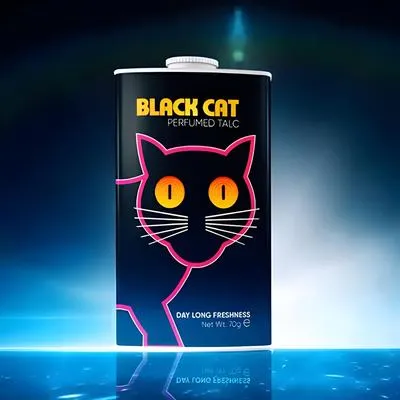Black Cat Perfumed Talcum Powder, 70gm
