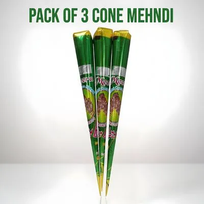 Pack of 3 Meera Cone Mehndi