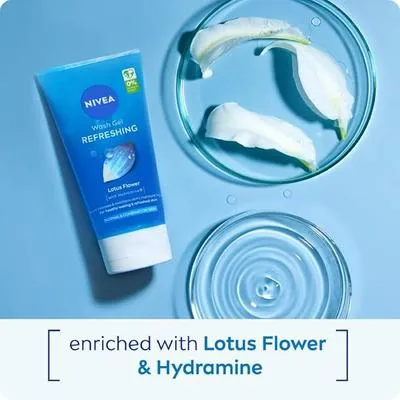 Nivea Wash Gel Refreshing Lotus Flower With Hydramine 150ml