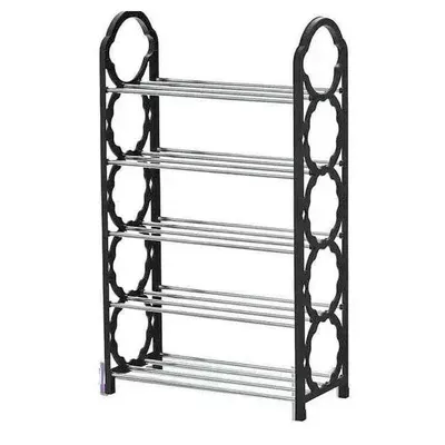 4-Layer Durable Compact BlackShoe Rack - 1Pc for Long-Lasting Use thumbnail 3