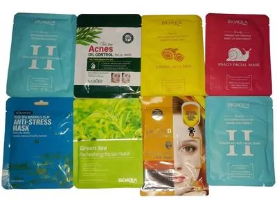 BIOAQUA Hyaluronic Acid Facial Mask – Intensive Hydration, 10X Hyaluronic Acid, 5% Ceramide – Deep Moisturizing & Skin Barrier Repair Sheet Mask