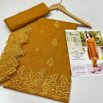 2 Pcs Women's Unstitched Embroidered Suit