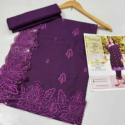 2 Pcs Women's Unstitched Embroidered Suit