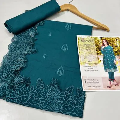 2 Pcs Women's Unstitched Embroidered Suit