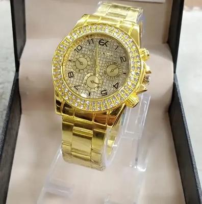 Women's Stylish Brass Watch with Chain Strap - 1 Pc