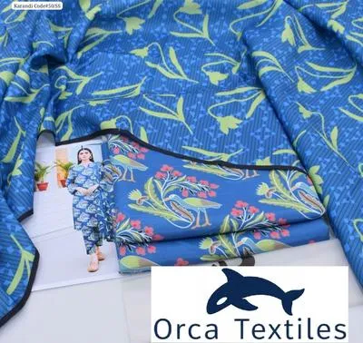 3 Pcs Women's Stitched Karandi Printed Suit