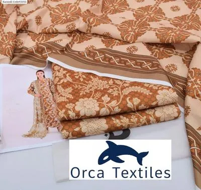 3 Pcs Women's Stitched Karandi Printed Suit