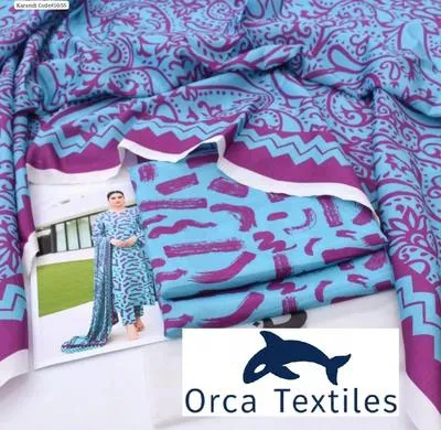 3 Pcs Women's Stitched Karandi Printed Suit