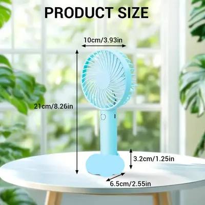 Portable Foldable Neck Fan Blue 500mAh Rechargeable thumbnail 5
