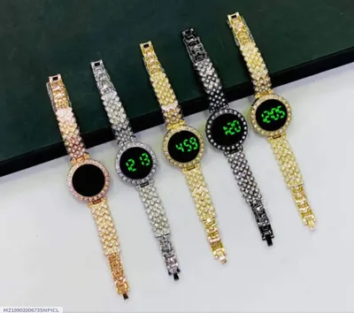 Digital Watch for Girls RoseGold Stainless Steel Strap thumbnail 7