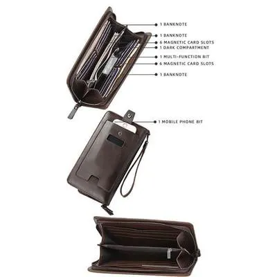 Luxury Zipper Wallet (Card Holder With Phone Pocket)