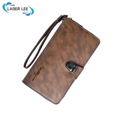 Laber Lee High Capacity Men Long Wallet Phone Pocket Card Holder PU Leather Coin Purses Male Wallet