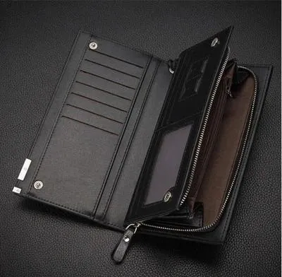 Men's Black Leather Bi-Fold Wallet with Card Slot thumbnail 5