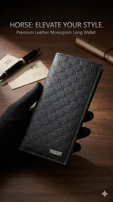 Horse Design Men's Wallet Premium Leather Wallet for Men thumbnail 2
