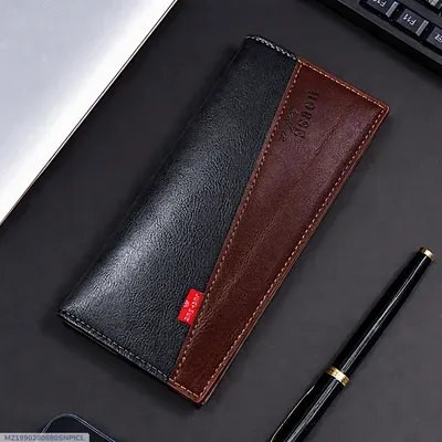 Dual Tone Long Wallet with 14 Card Slots & Zipper Pocket thumbnail 5