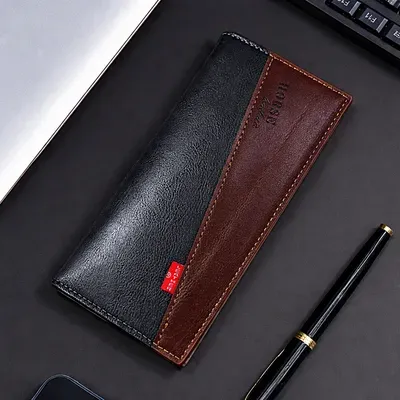 Dual Tone Long Wallet with 14 Card Slots & Zipper Pocket