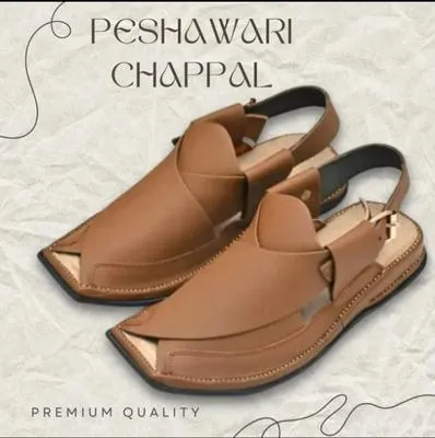 Men's PU Leather Plain Peshawari Chappal