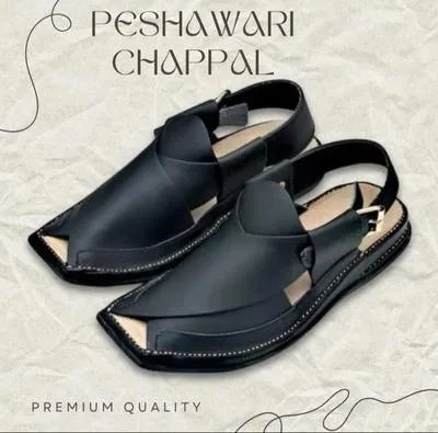 Men's PU Leather Plain Peshawari Chappal