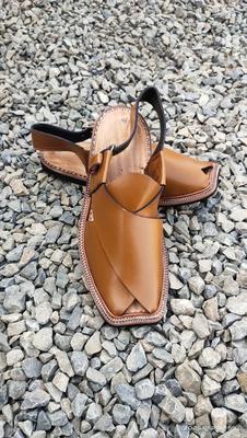 Men's PU Leather Plain Peshawari Chappal