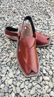 Men's PU Leather Mustard Peshawari Chappal - Fancy Comfort Footwear