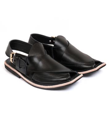 Men's Leather Plain Peshawari Chappal