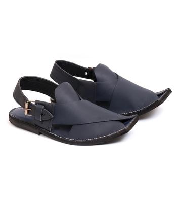 Men's Leather Plain Peshawari Chappal