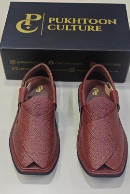 Men's PU Leather Plain Peshawari Chappal